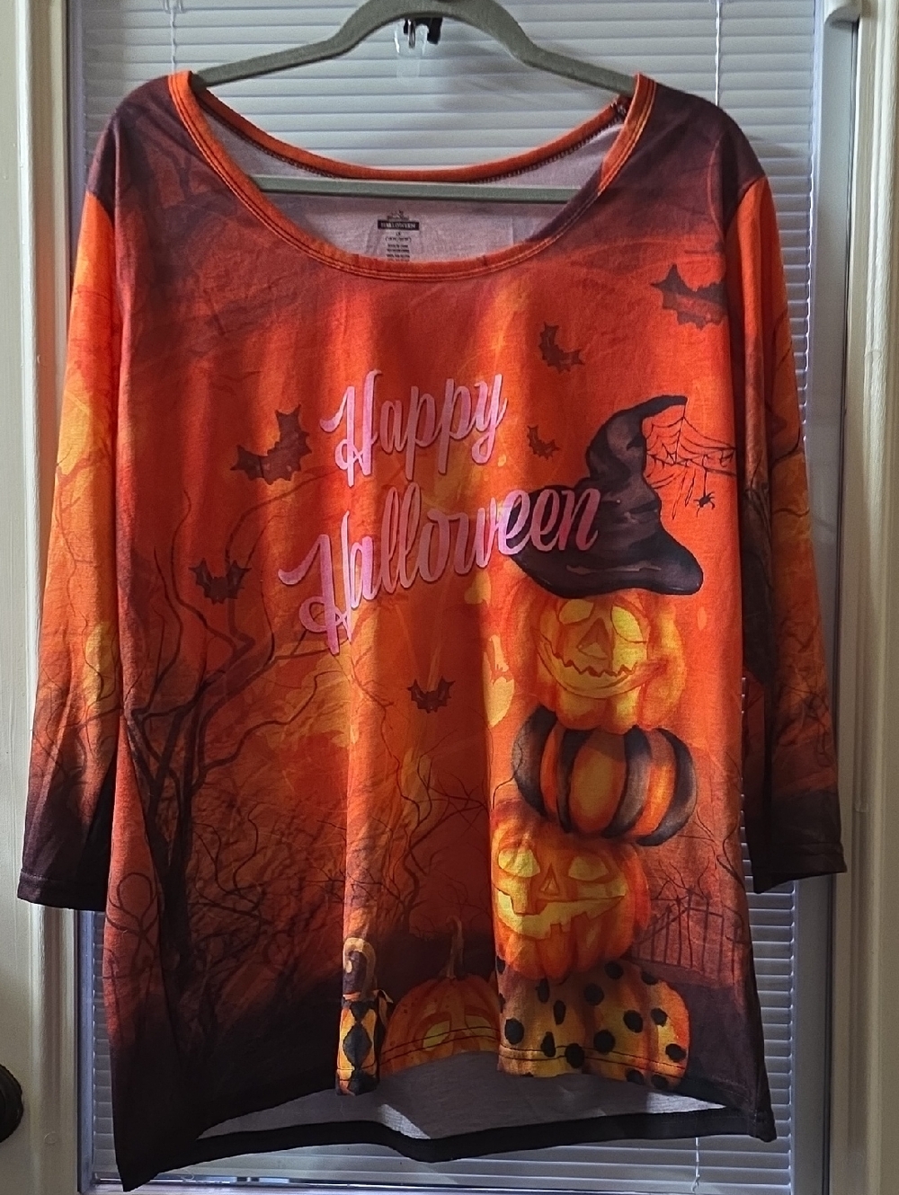 Happy Halloween Orange Women's Graphic Top